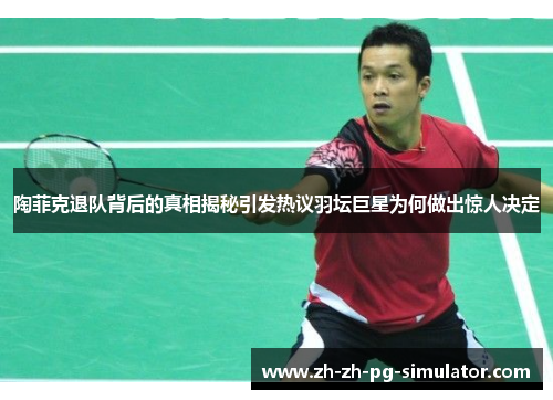 陶菲克退队背后的真相揭秘引发热议羽坛巨星为何做出惊人决定
